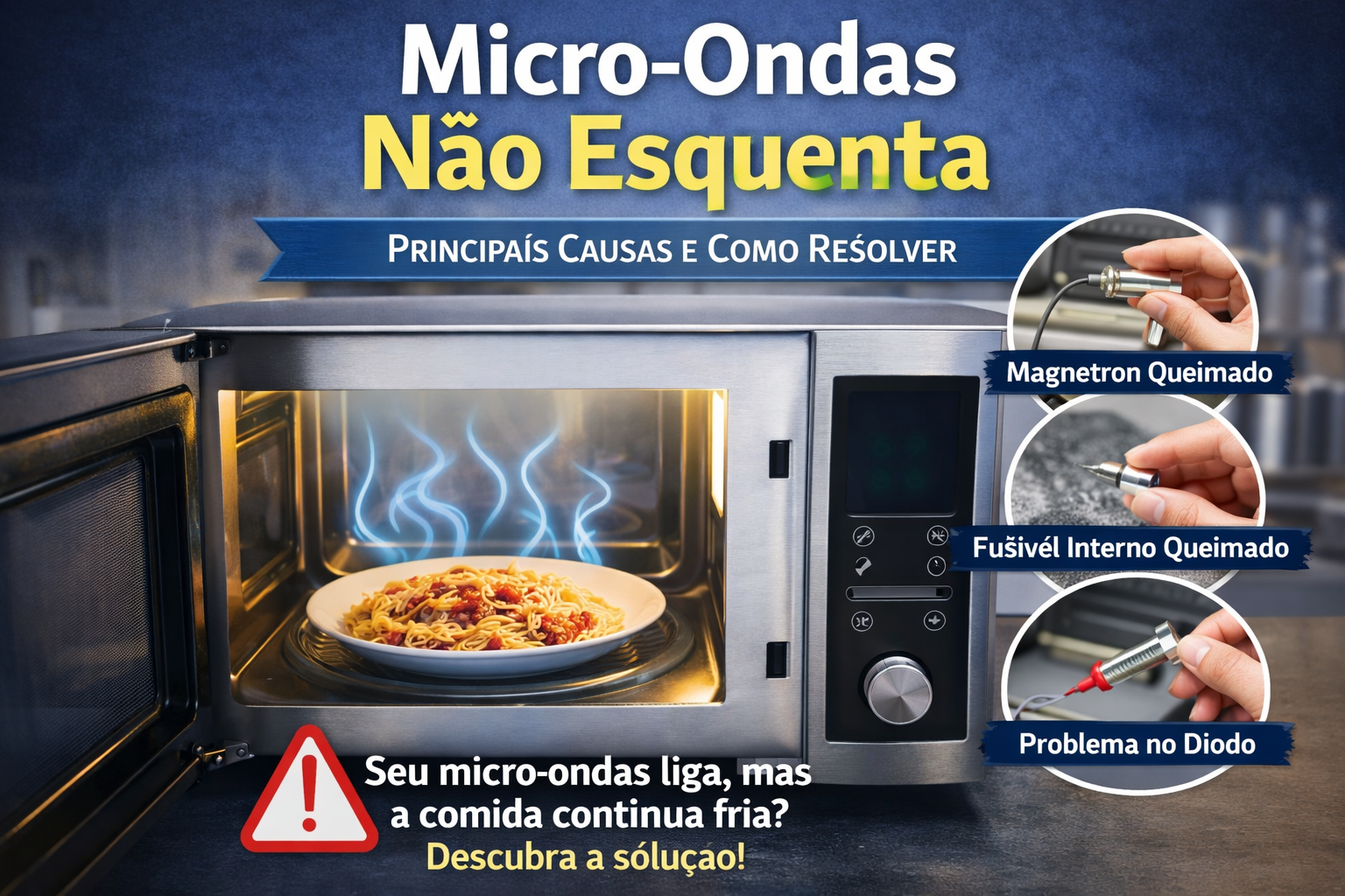 Micro-ondas Não Esquenta: Principais Causas e Como Resolver o Problema