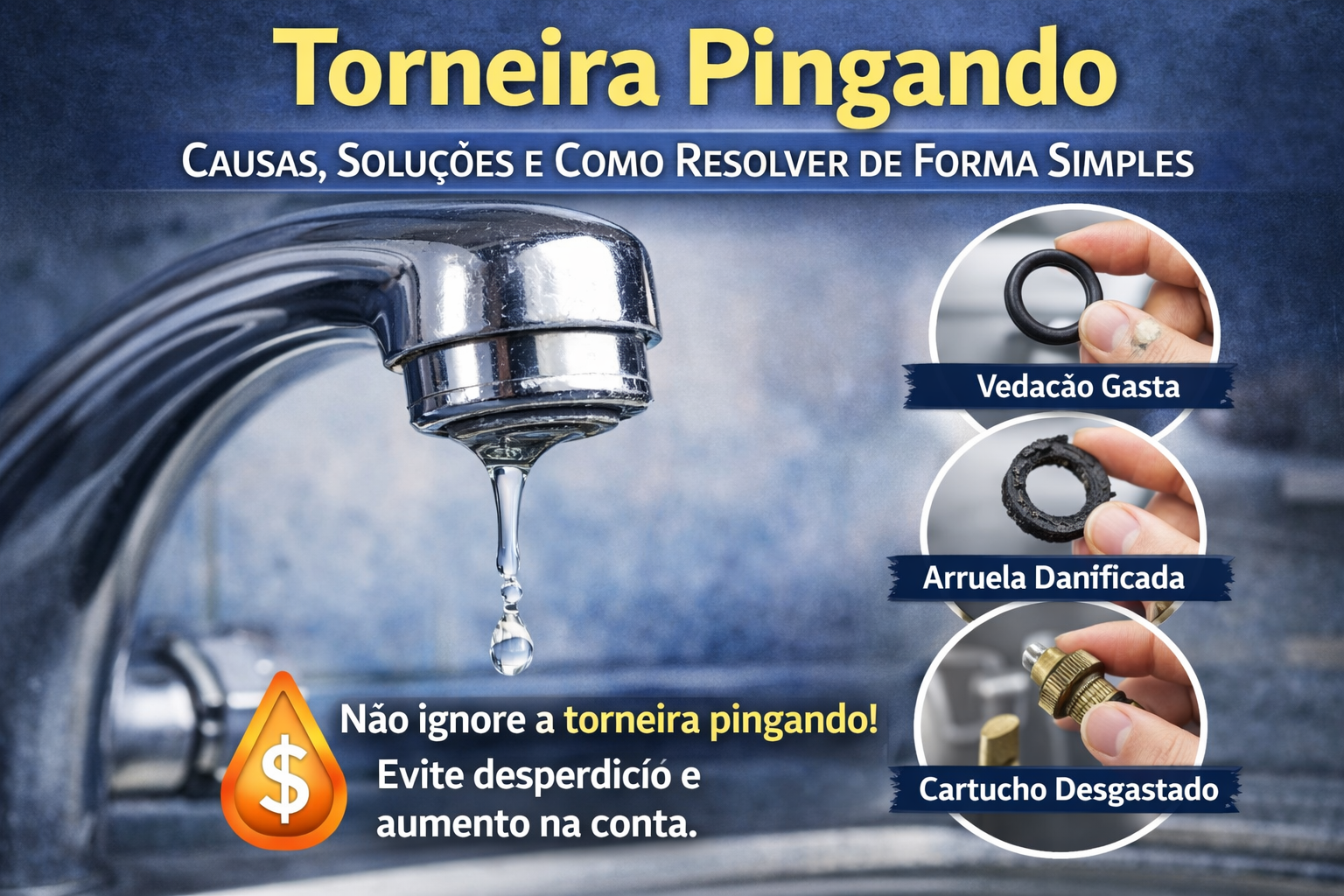 Torneira Pingando: Causas, Soluções e Como Resolver de Forma Simples